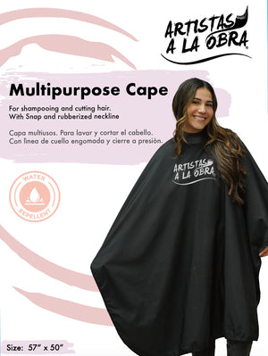 Capa multiusos con cuello engomado.